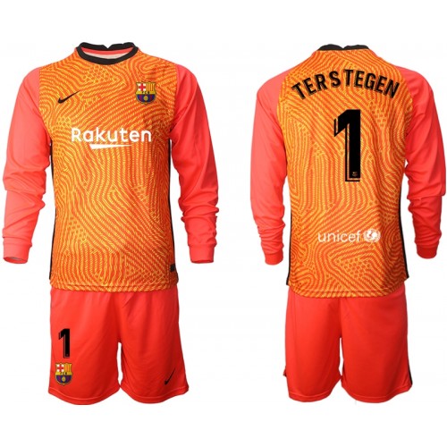 FC Barcelona Dres Golmanski TER Stegen 1 Dječji 2020/21 M003 Dugim Rukavima FC Barcelona Dres Golmanski TER Stegen 1 Dječji 2020/21 M003 Dugim Rukavima